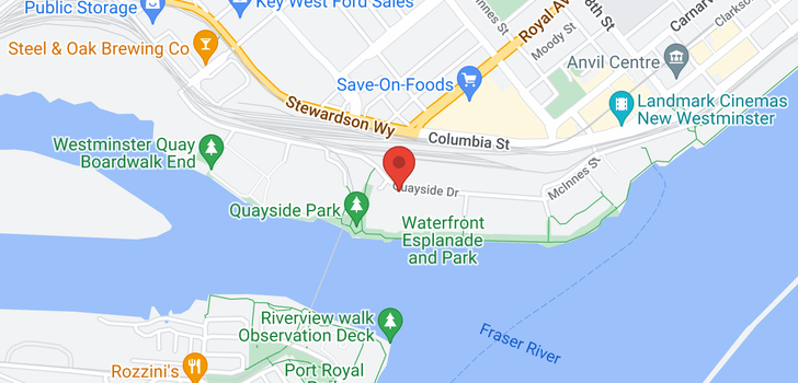 map of 706 1250 QUAYSIDE DRIVE
